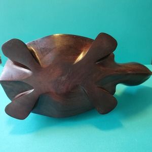 Vintage Hand Carved Ebony Wood Turtle African